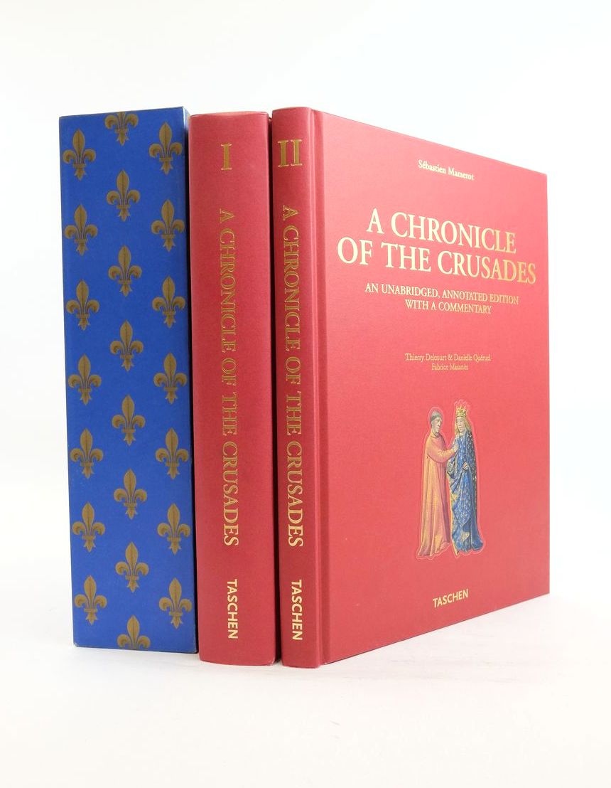 Photo of A CHRONICLE OF THE CRUSADES (2 VOLUMES) written by Mamerot, Sebastien
Delcourt, Thierry
Queruel, Danielle
Masanes, Fabrice illustrated by Colombe, Jean published by Taschen (STOCK CODE: 1821637)  for sale by Stella & Rose's Books