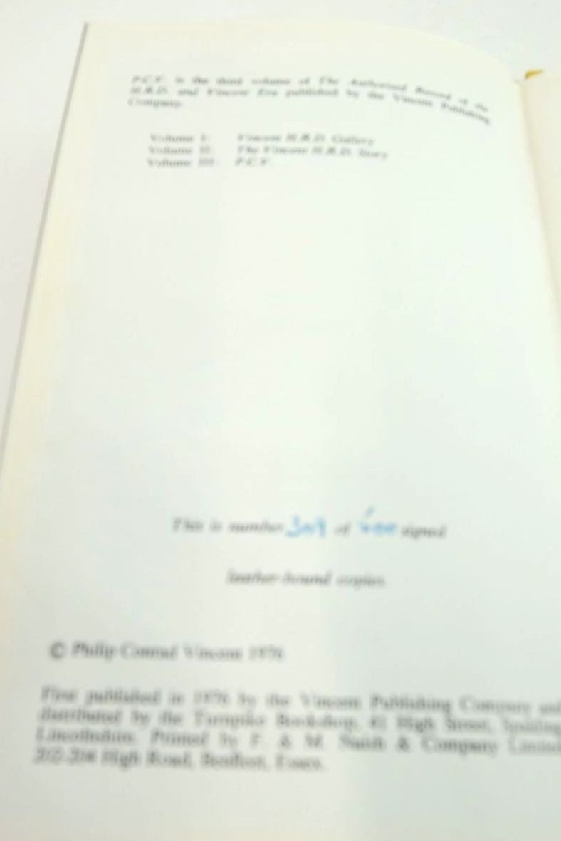 Photo of P.C.V. AN AUTOBIOGRAPHY written by Vincent, P.C. published by Vincent Publishing Company (STOCK CODE: 1824136)  for sale by Stella & Rose's Books