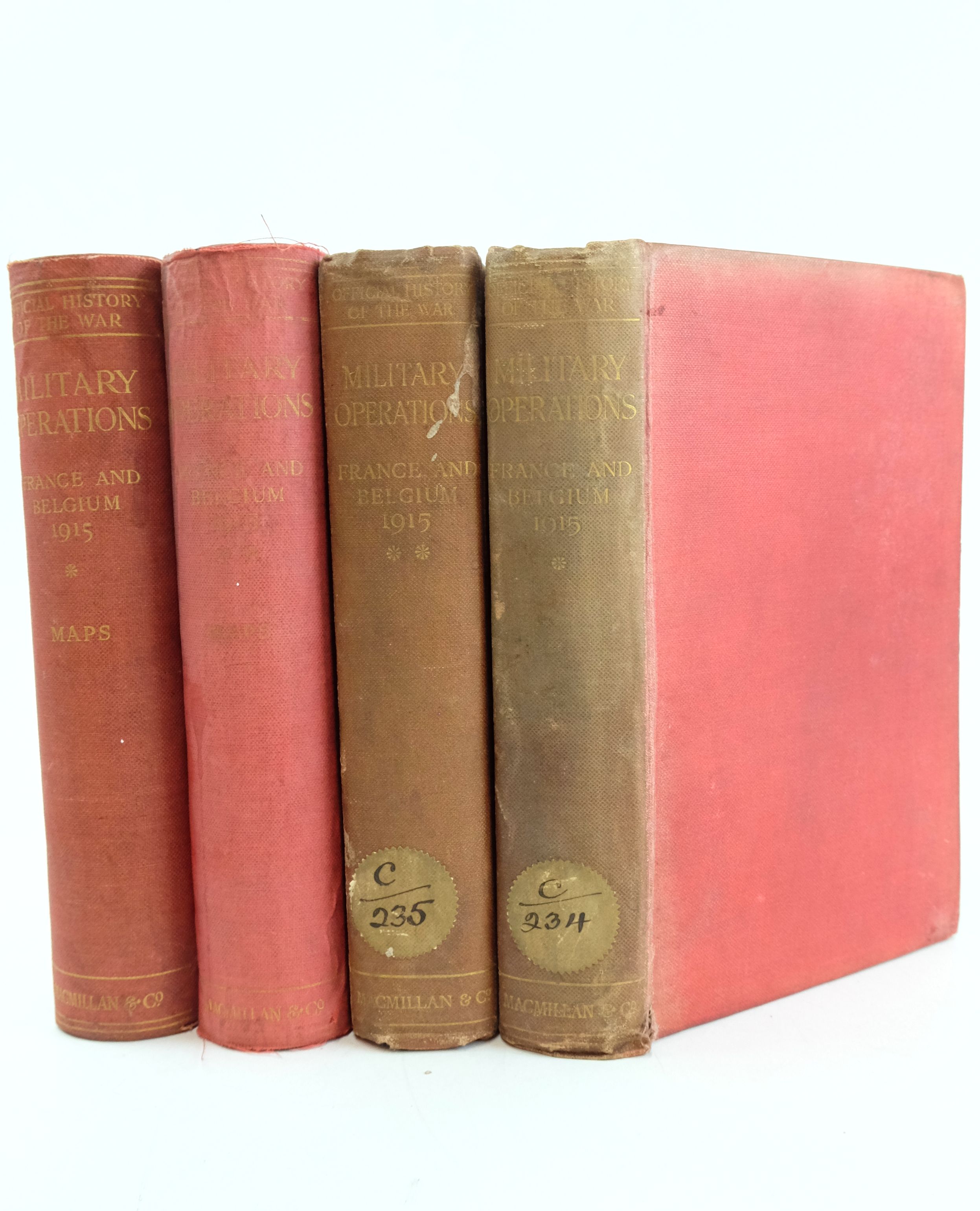Photo of MILITARY OPERATIONS FRANCE AND BELGIUM 1915 (4 VOLUMES) written by Edmonds, James E.
Wynne, G.C. illustrated by Becke, A.F. published by Macmillan & Co. Ltd. (STOCK CODE: 1824306)  for sale by Stella & Rose's Books