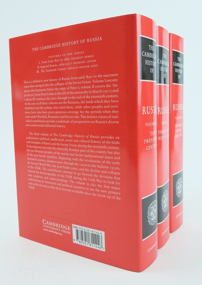 Photo of THE CAMBRIDGE HISTORY OF RUSSIA (3 VOLUMES) written by Perrie, Maureen
Lieven, Dominic
Suny, Ronald Grigor published by Cambridge University Press (STOCK CODE: 1824326)  for sale by Stella & Rose's Books