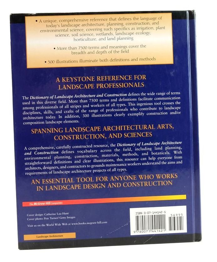 Photo of DICTIONARY OF LANDSCAPE ARCHITECTURE AND CONSTRUCTION written by Christensen, Alan Jay published by McGraw-Hill (STOCK CODE: 1824435)  for sale by Stella & Rose's Books