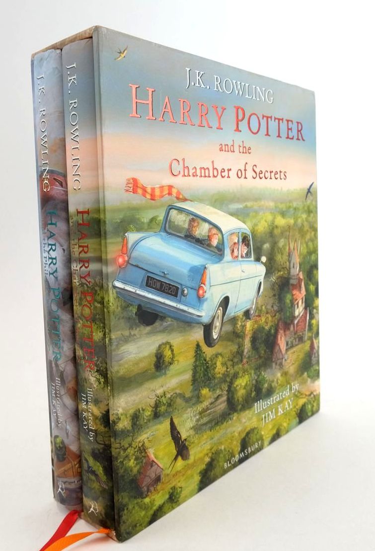 Photo of HARRY POTTER AND THE PHILOSOPHER'S STONE; HARRY POTTER AND THE CHAMBER OF SECRETS (2 VOLUMES) written by Rowling, J.K. illustrated by Kay, Jim published by Bloomsbury (STOCK CODE: 1824789)  for sale by Stella & Rose's Books