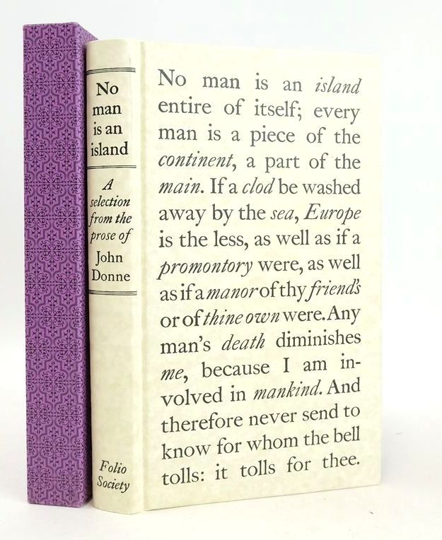 Photo of NO MAN IS AN ISLAND written by Donne, John Scott, Rivers published by Folio Society (STOCK CODE: 1826516)  for sale by Stella & Rose's Books