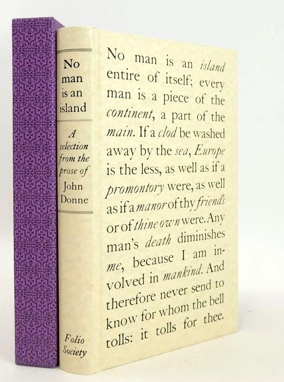 Photo of NO MAN IS AN ISLAND written by Donne, John Scott, Rivers published by Folio Society (STOCK CODE: 1826960)  for sale by Stella & Rose's Books