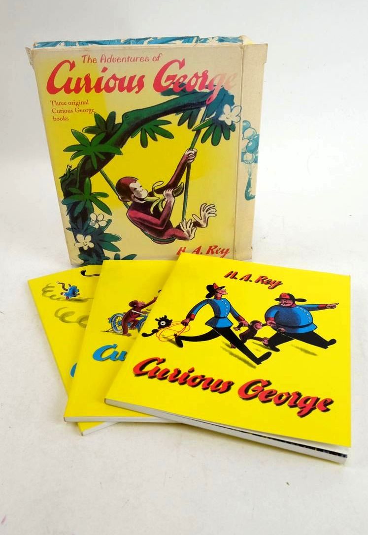 Photo of THE ADVENTURES OF CURIOUS GEORGE (3 VOLUMES) written by Rey, H.A. illustrated by Rey, H.A. published by Houghton Mifflin Company (STOCK CODE: 1831114)  for sale by Stella & Rose's Books