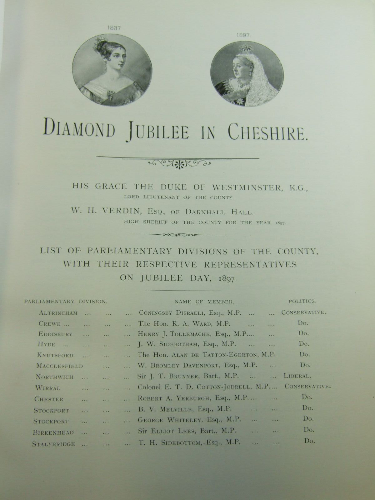 Photo of THE DIAMOND JUBILEE IN CHESHIRE written by Cooke, John H. published by Mackie & Co. Limited (STOCK CODE: 2106651)  for sale by Stella & Rose's Books