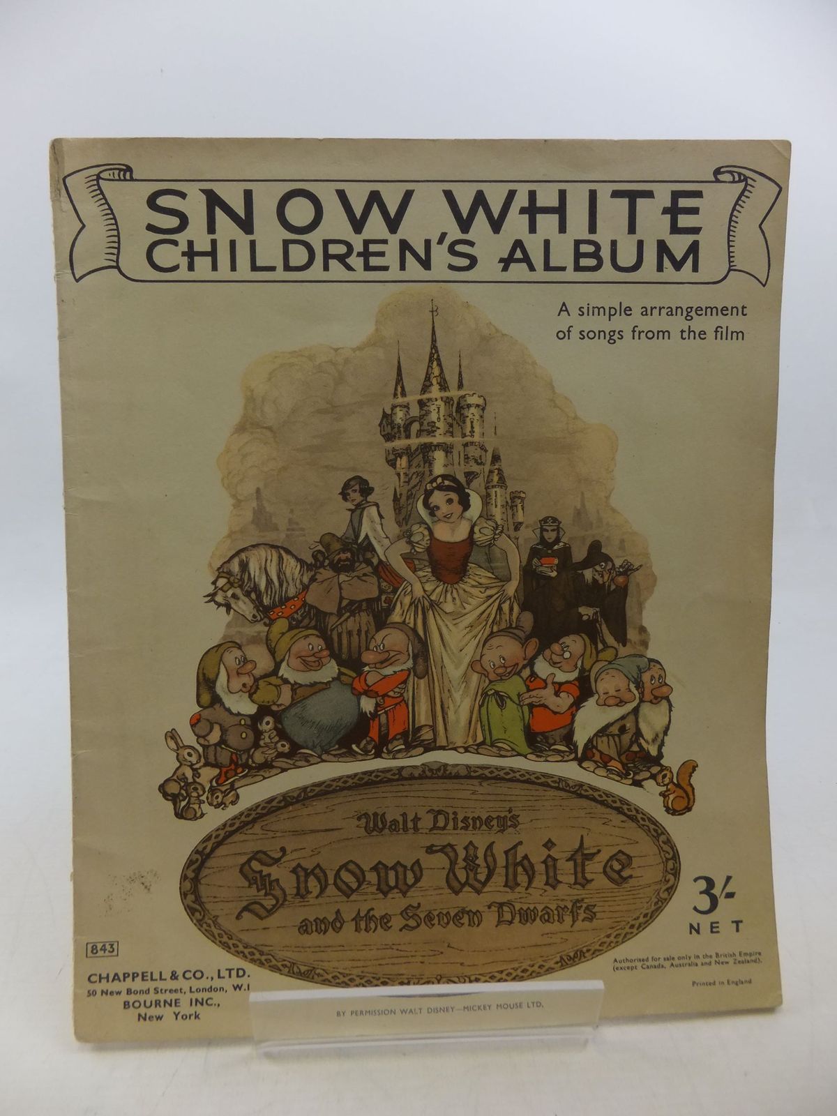 Photo of SNOW WHITE CHILDREN'S ALBUM written by Disney, Walt illustrated by Disney, Walt published by Chappell &amp; Co. Ltd. (STOCK CODE: 2112926)  for sale by Stella & Rose's Books