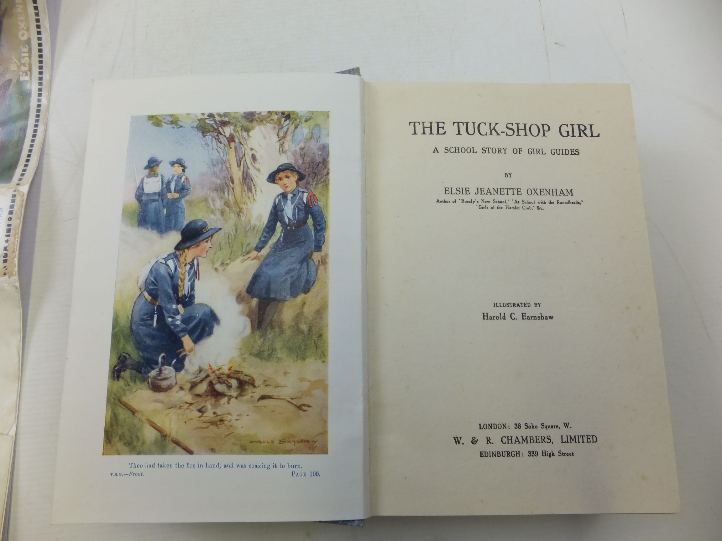 Photo of THE TUCK-SHOP GIRL written by Oxenham, Elsie J. illustrated by Earnshaw, Harold C. published by W. & R. Chambers Limited (STOCK CODE: 2116029)  for sale by Stella & Rose's Books