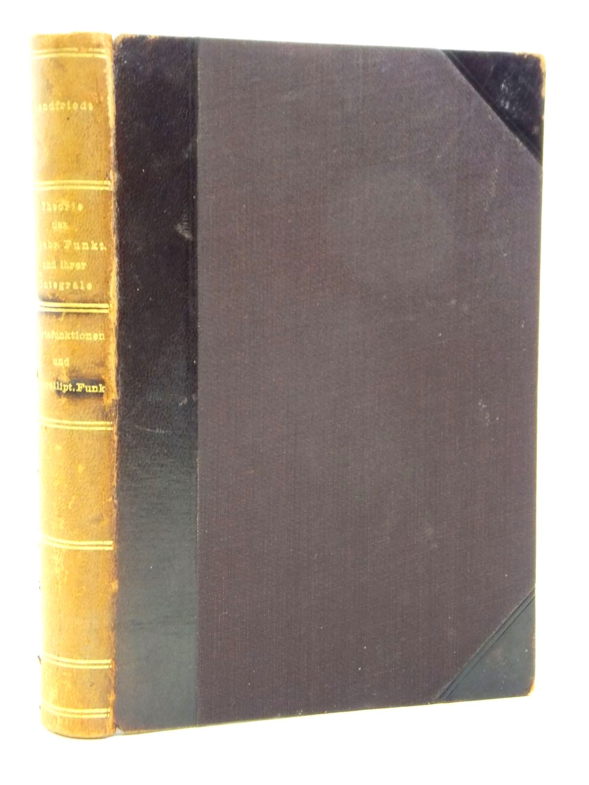 Photo of THEORIE ALGEBRAISCHEN FUNKIONEN UND IHRER INTEGRALE written by Landfriedt, E. published by G.J. Goschensche Verlagshandlung (STOCK CODE: 2120875)  for sale by Stella & Rose's Books