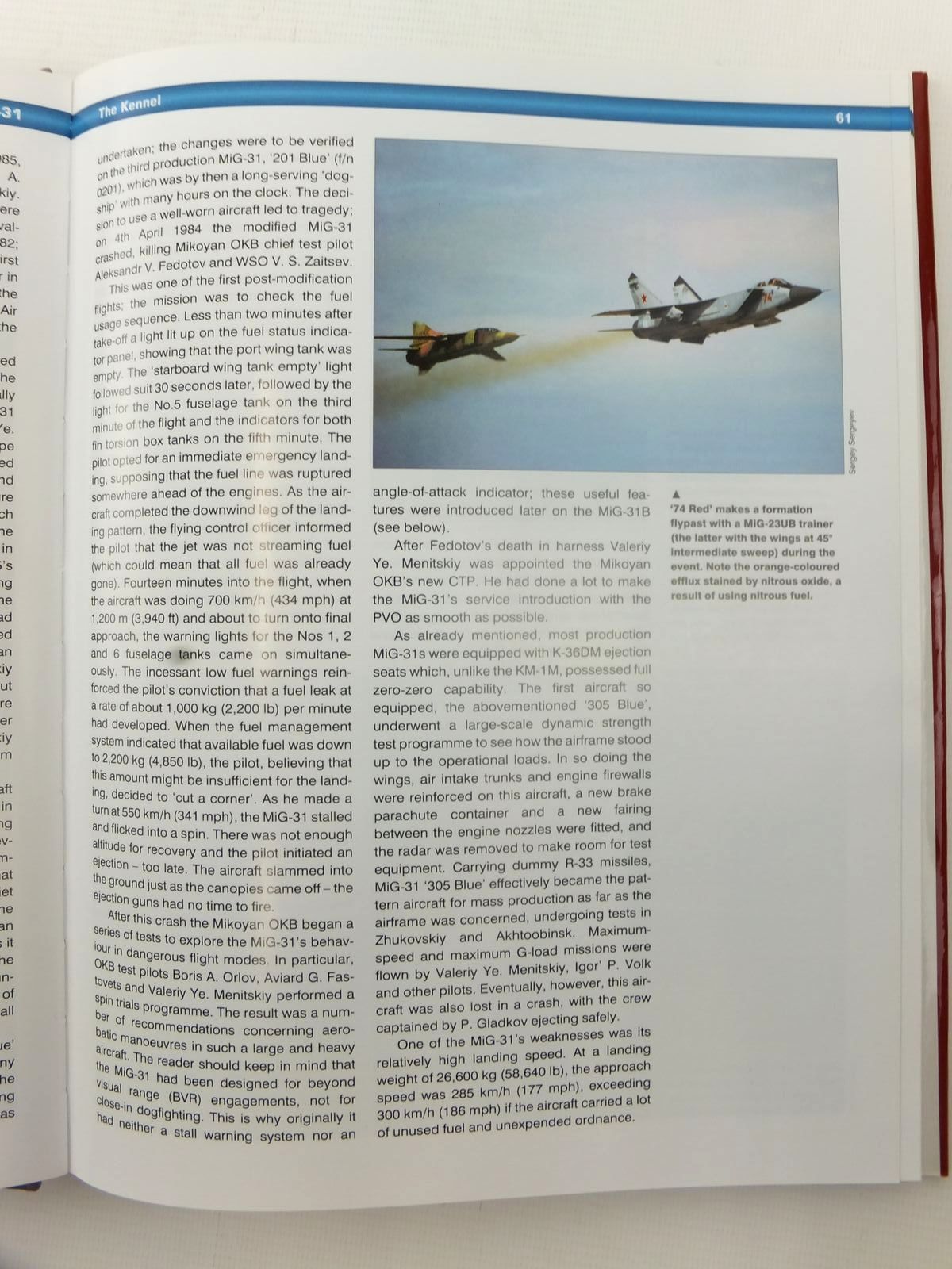 Stella & Rose's Books MIKOYAN MIG31 Written By Yefim Gordon, STOCK