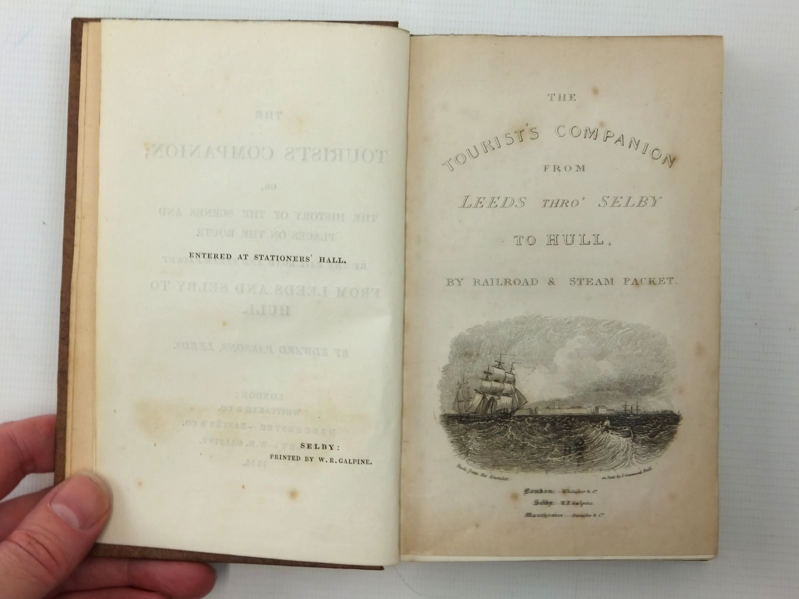 Photo of THE TOURIST'S COMPANION FROM LEEDS THRO' SELBY TO HULL BY RAILROAD & STEAM PACKET written by Parsons, Edward published by Whittaker & Co. (STOCK CODE: 2123647)  for sale by Stella & Rose's Books