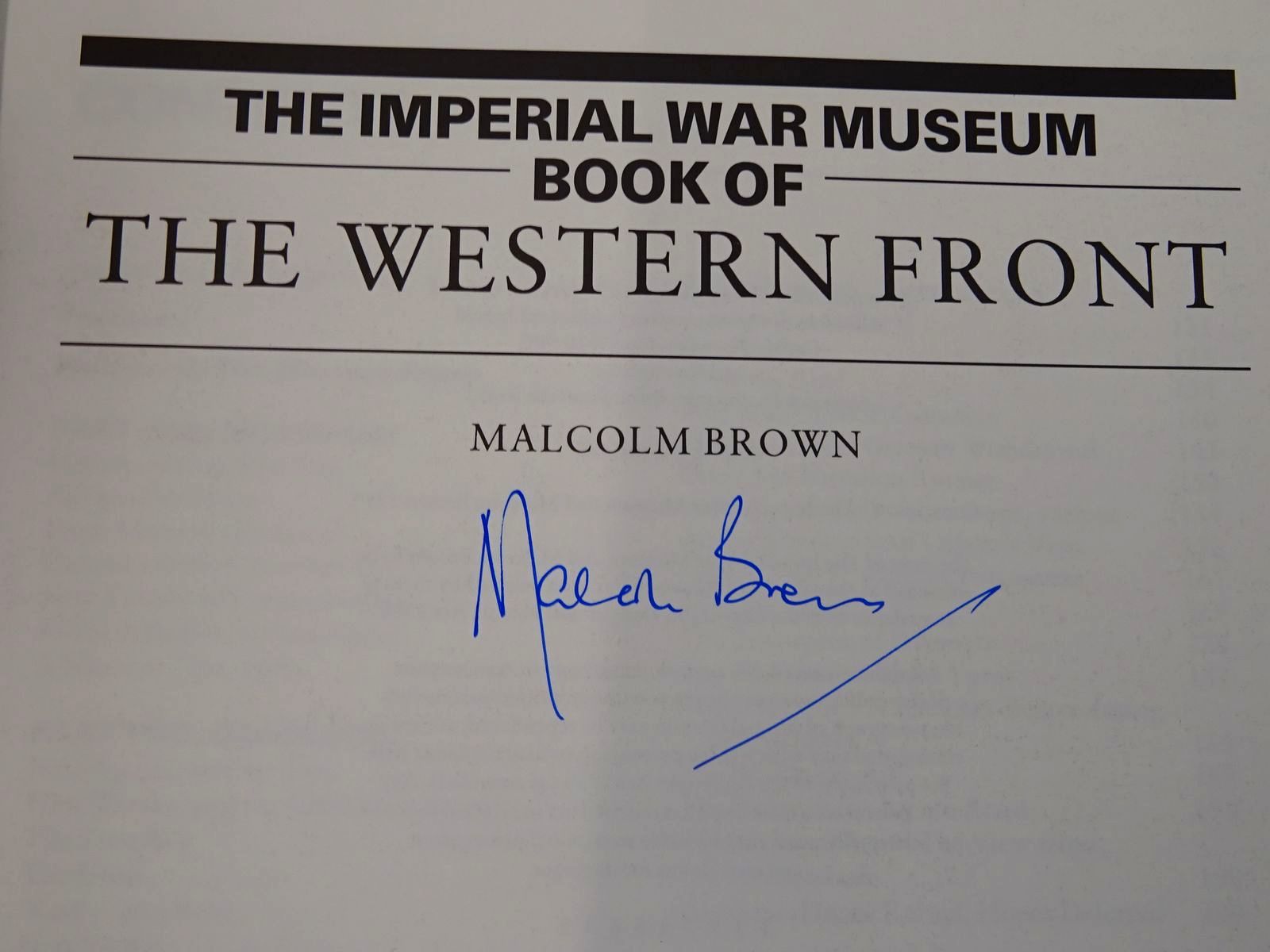 Photo of THE IMPERIAL WAR MUSEUM BOOK OF THE WESTERN FRONT written by Brown, Malcolm published by Sidgwick & Jackson (STOCK CODE: 2127650)  for sale by Stella & Rose's Books