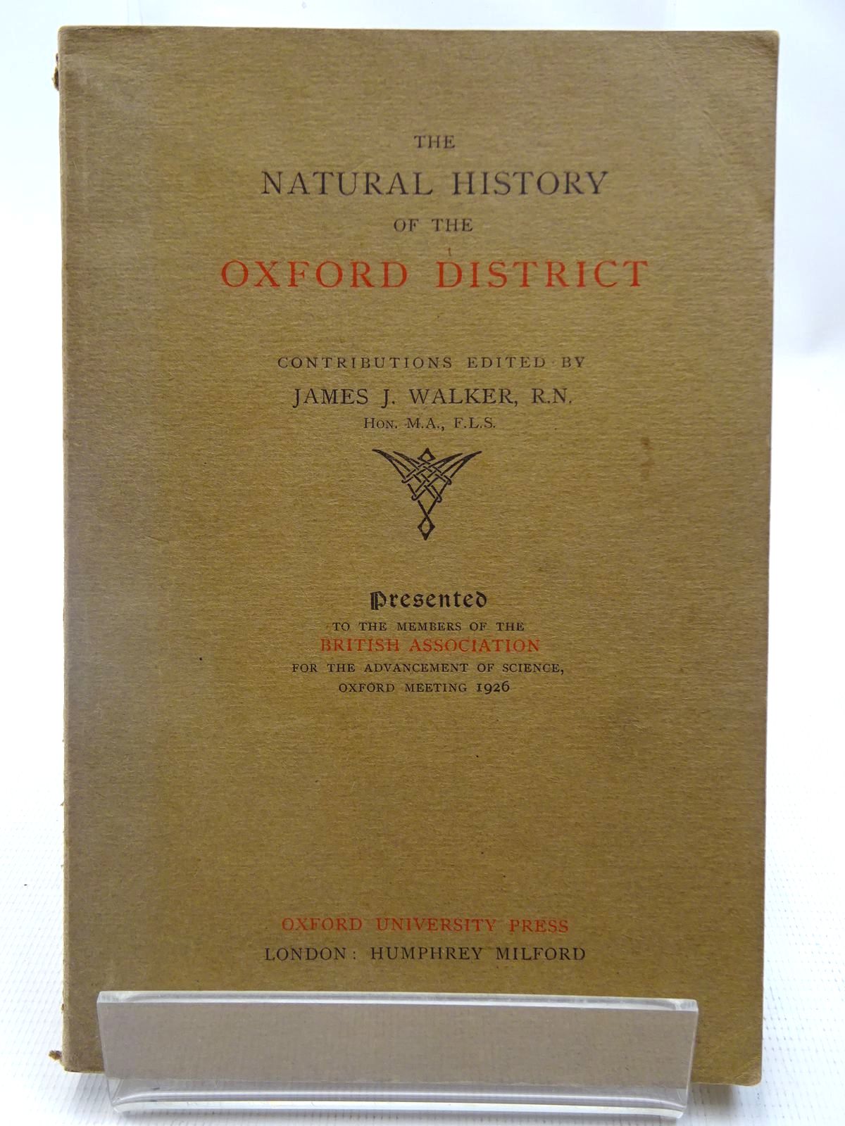 Photo of THE NATURAL HISTORY OF THE OXFORD DISTRICT written by Walker, James J. published by Oxford University Press, Humphrey Milford (STOCK CODE: 2127987)  for sale by Stella & Rose's Books