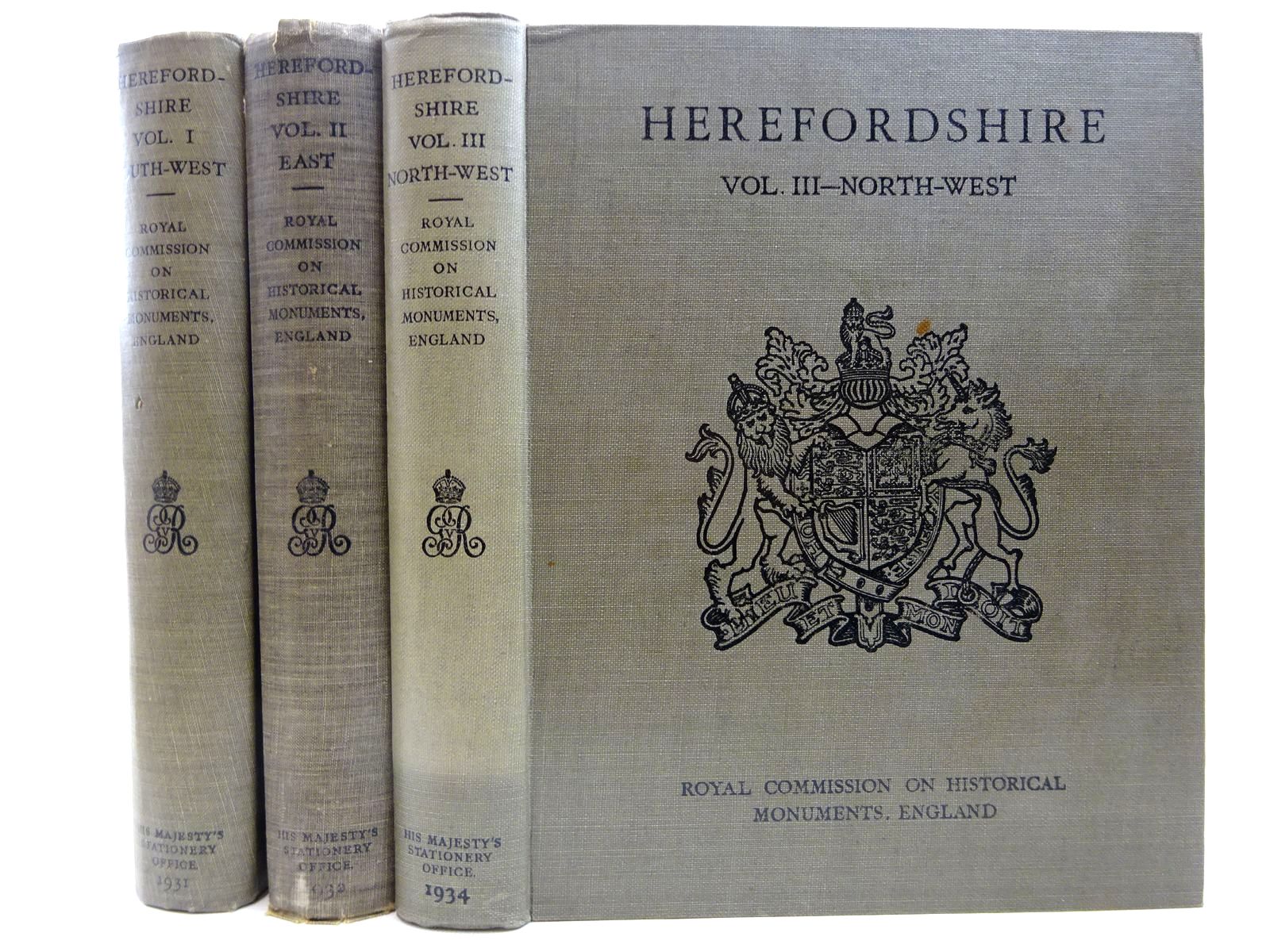 Photo of AN INVENTORY OF THE HISTORICAL MONUMENTS IN HEREFORDSHIRE (3 VOLUMES)- Stock Number: 2128332