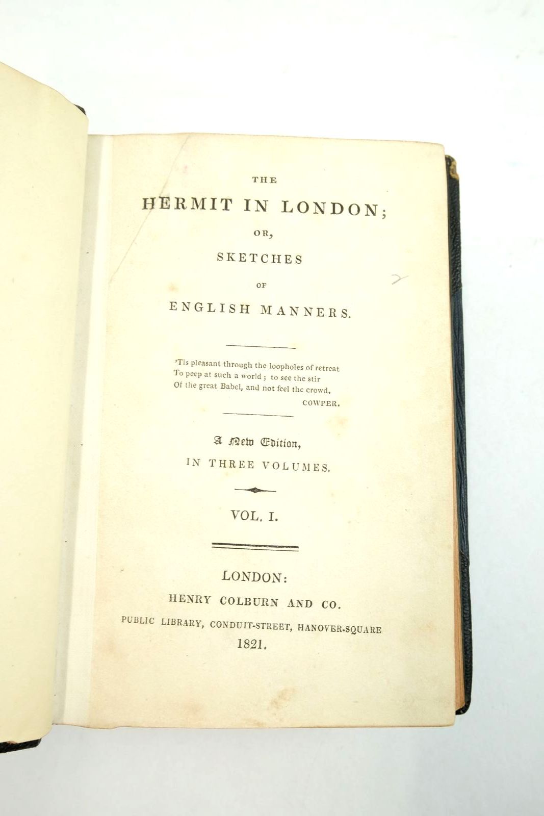 Photo of THE HERMIT IN LONDON; OR, SKETCHES OF ENGLISH MANNERS (3 VOLUMES) published by Henry Colburn And Co. (STOCK CODE: 2134508)  for sale by Stella & Rose's Books