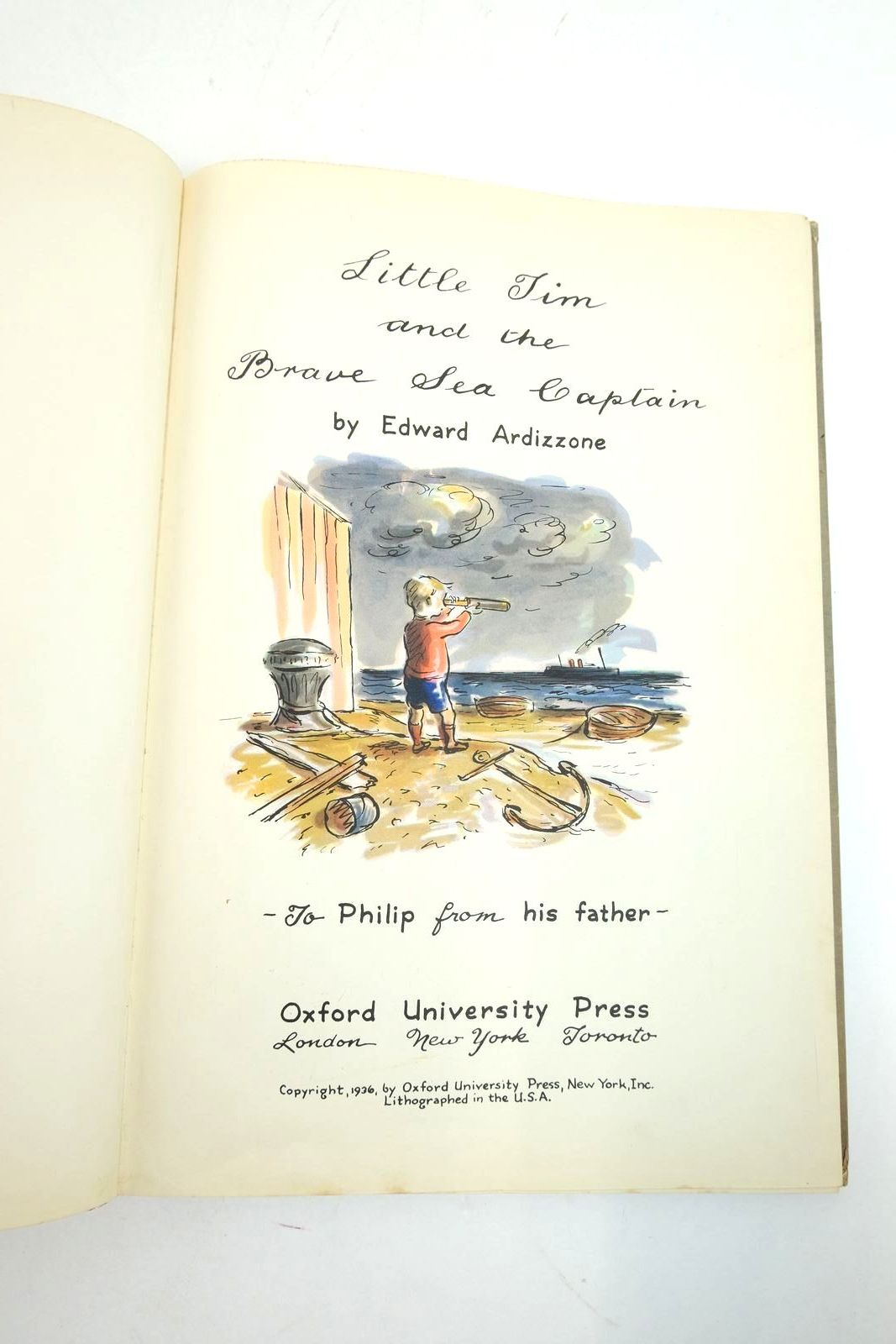 Photo of LITTLE TIM AND THE BRAVE SEA CAPTAIN written by Ardizzone, Edward illustrated by Ardizzone, Edward published by Oxford University Press (STOCK CODE: 2134788)  for sale by Stella & Rose's Books