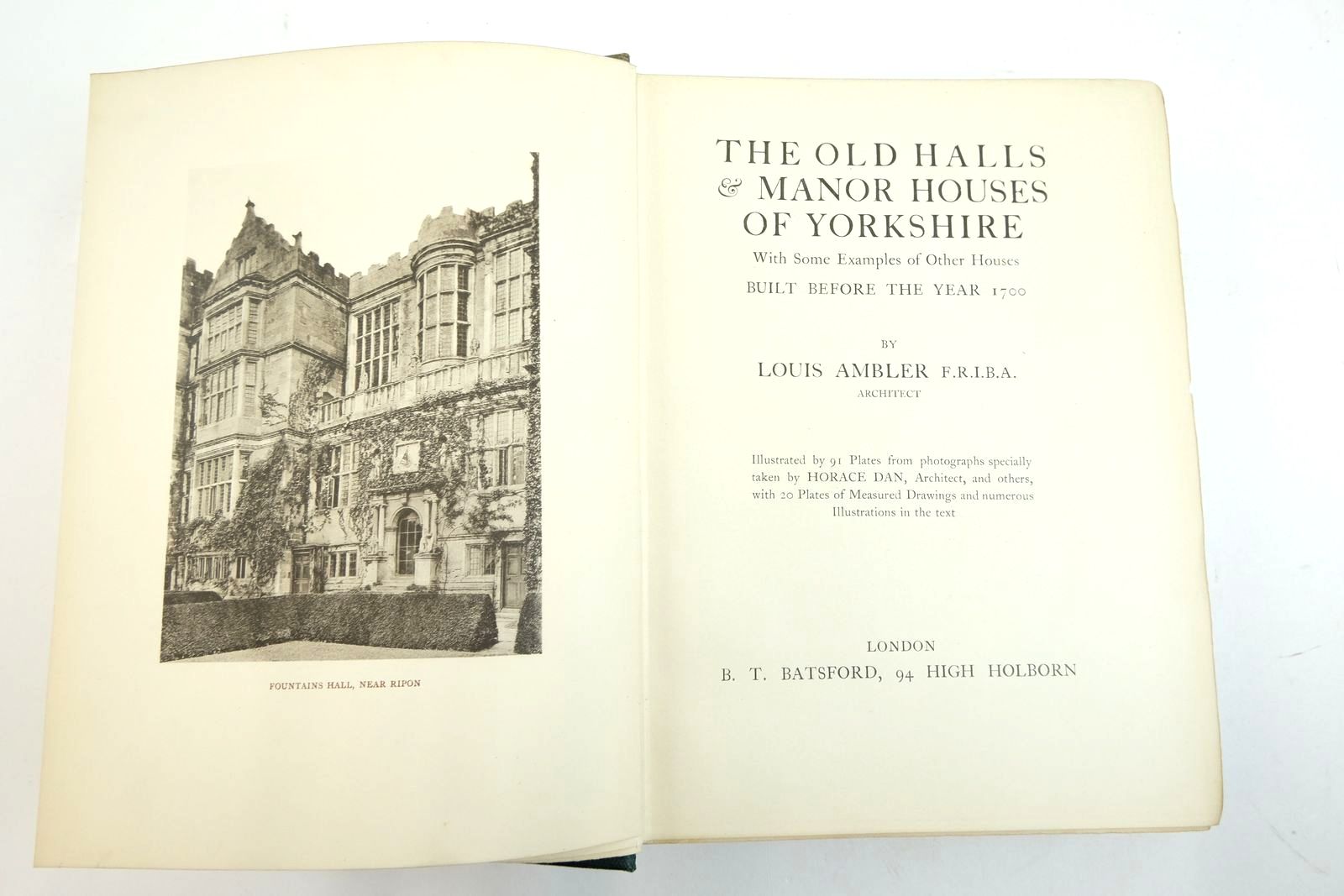 Photo of THE OLD HALLS & MANOR HOUSES OF YORKSHIRE WITH SOME EXAMPLES OF OTHER HOUSES BUILT BEFORE THE YEAR 1700 written by Ambler, Louis published by B.T. Batsford (STOCK CODE: 2134791)  for sale by Stella & Rose's Books