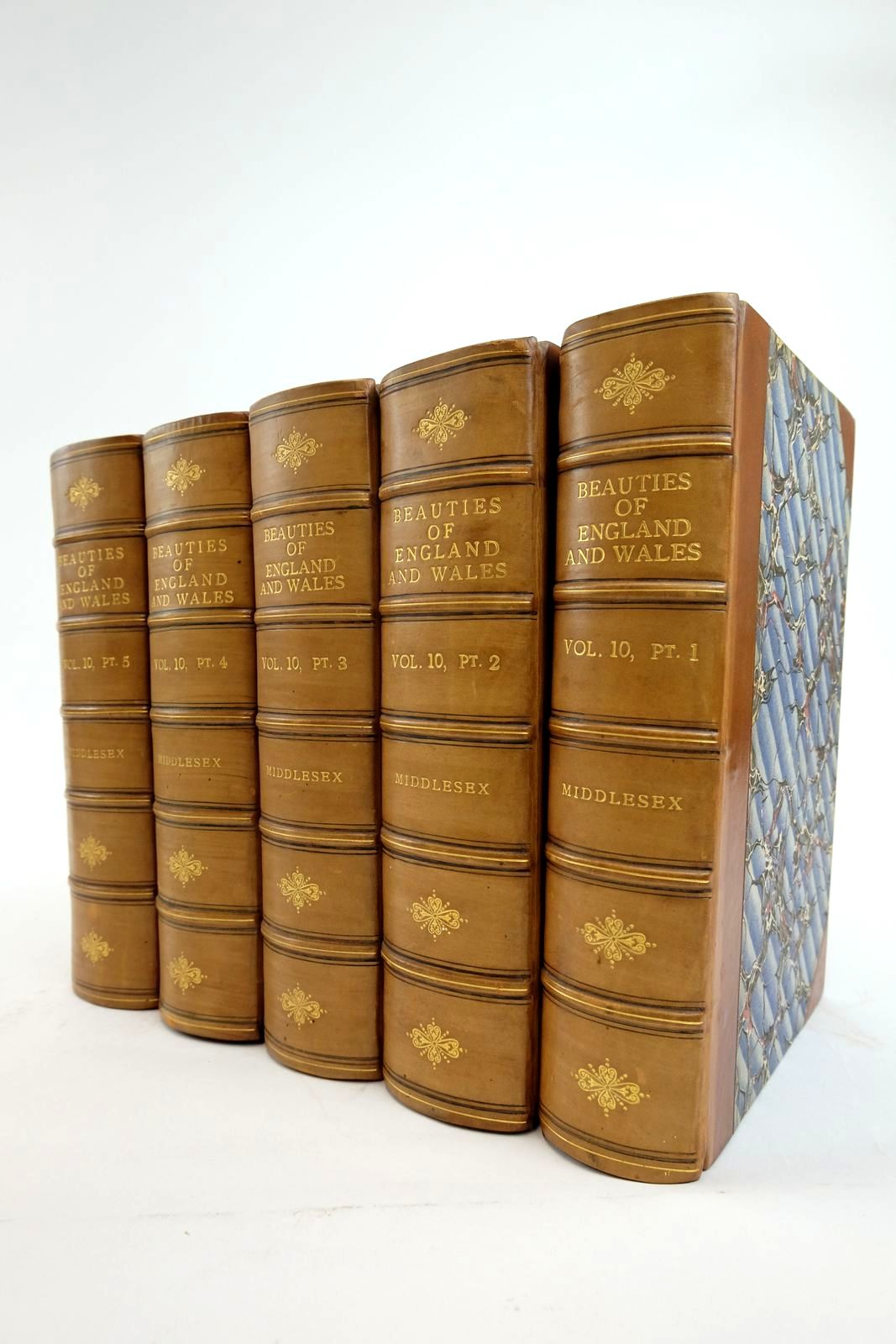 Photo of THE BEAUTIES OF ENGLAND AND WALES VOL. X PARTS 1 - 5 (5 VOLUMES) written by Brayley, Edward Wedlake published by Vernor, Hood &amp; Sharpe (STOCK CODE: 2134981)  for sale by Stella & Rose's Books