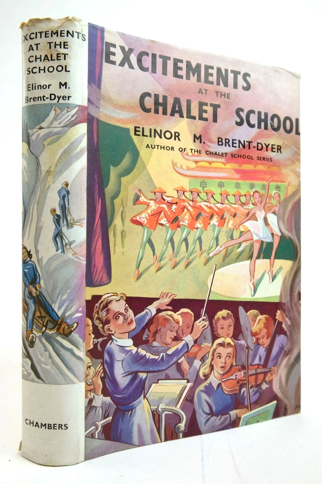 Photo of EXCITEMENTS AT THE CHALET SCHOOL written by Brent-Dyer, Elinor M. illustrated by Brook, D. published by W. &amp; R. Chambers Limited (STOCK CODE: 2135232)  for sale by Stella & Rose's Books
