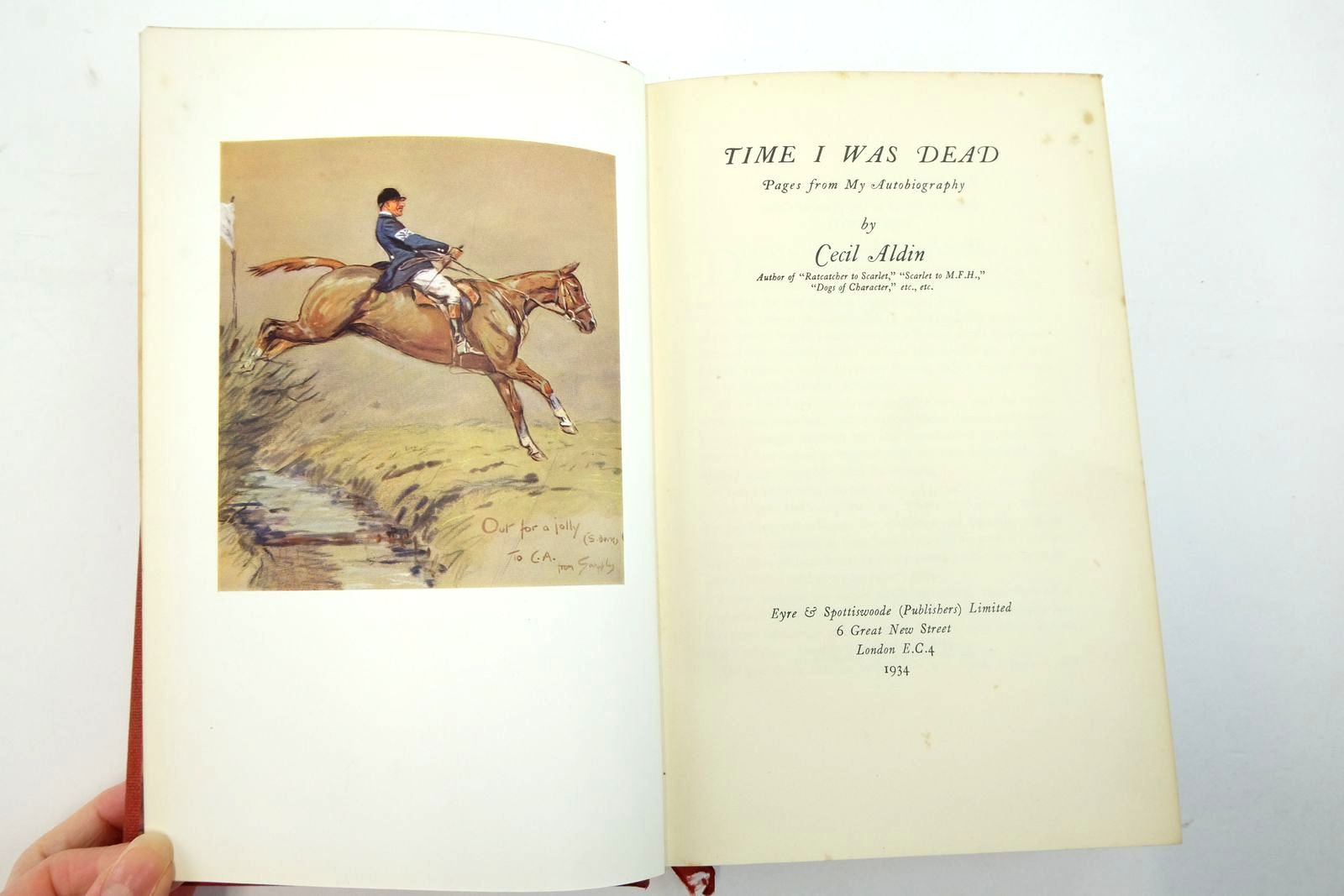 Photo of TIME I WAS DEAD: PAGES FROM MY AUTOBIOGRAPHY written by Aldin, Cecil illustrated by Aldin, Cecil published by Eyre & Spottiswoode Limited (STOCK CODE: 2137496)  for sale by Stella & Rose's Books