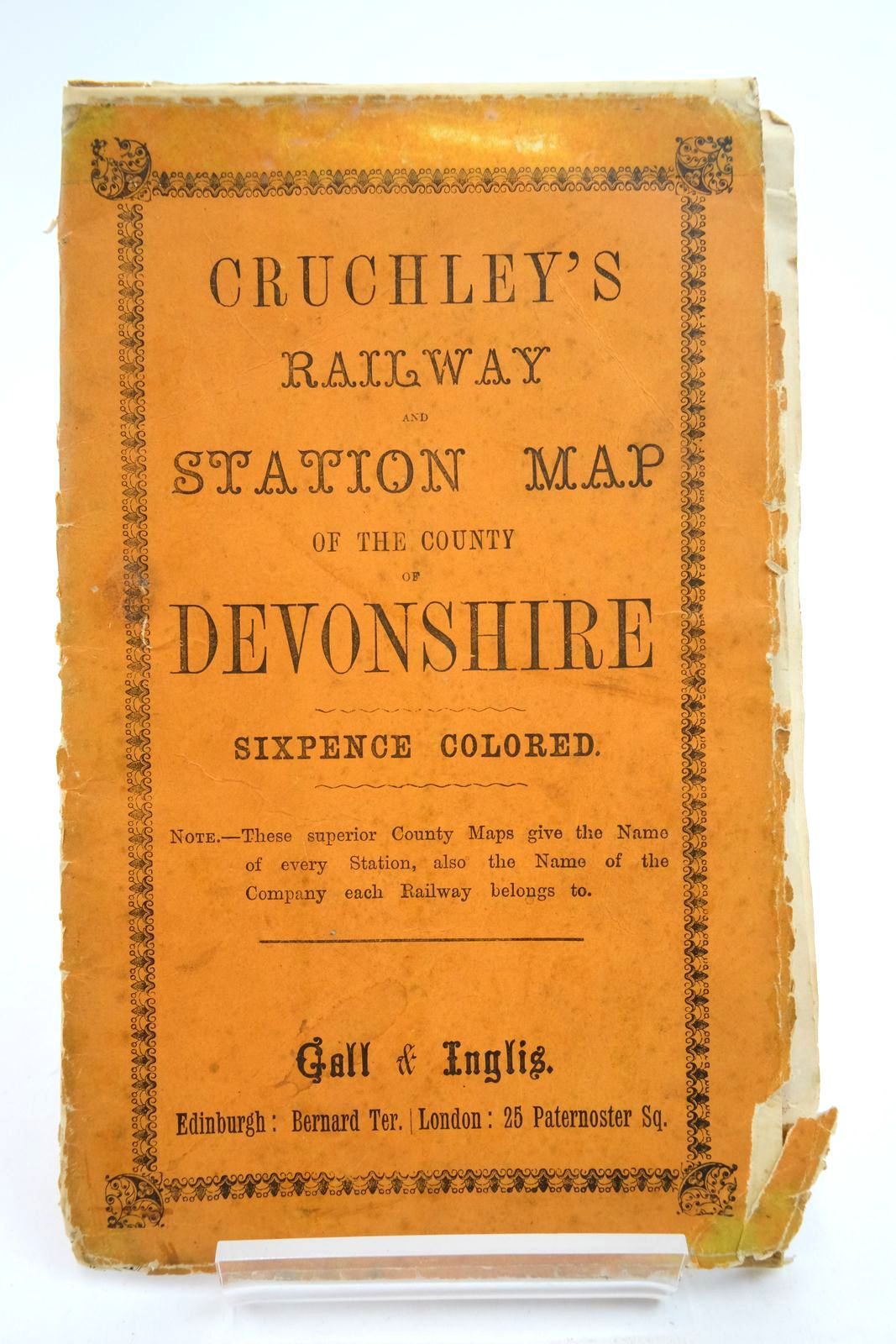 Photo of CRUCHLEY'S RAILWAY AND STATION MAP OF THE COUNTY OF DEVONSHIRE- Stock Number: 2137680