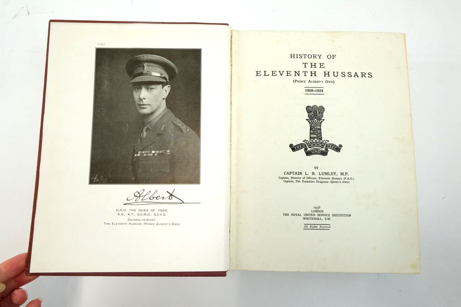 Photo of HISTORY OF THE ELEVENTH HUSSARS (PRINCE ALBERT'S OWN) 1908-1934 written by Lumley, L.R. published by Royal United Service Institution (STOCK CODE: 2137736)  for sale by Stella & Rose's Books
