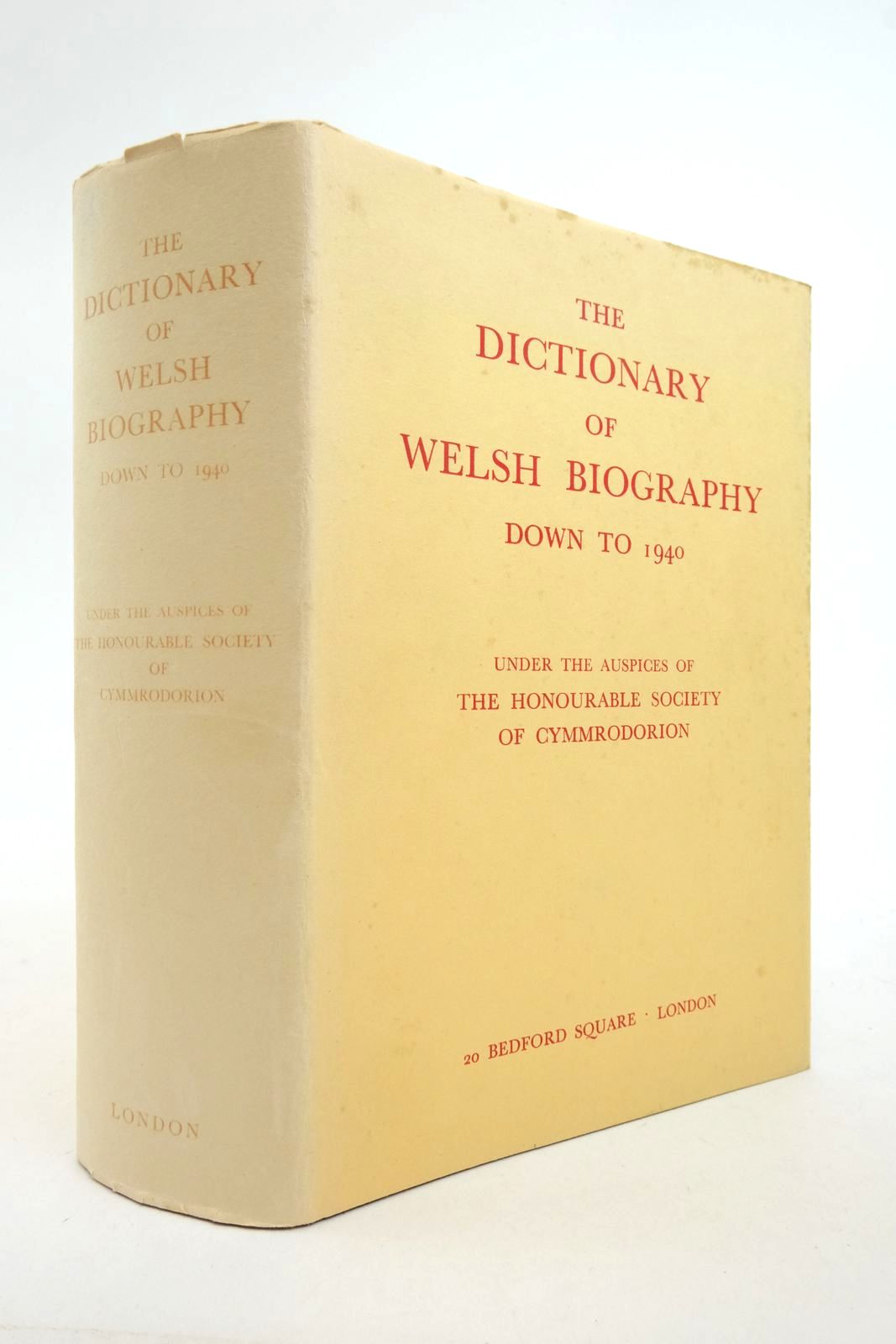Photo of THE DICTIONARY OF WELSH BIOGRAPHY DOWN TO 1940- Stock Number: 2137902