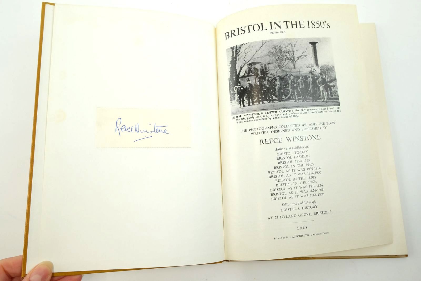 Photo of BRISTOL IN THE 1850'S written by Winstone, Reece published by Reece Winstone (STOCK CODE: 2138998)  for sale by Stella & Rose's Books