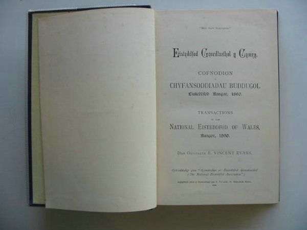 Photo of EISTEDDFOD TRANSACTIONS BANGOR 1890 written by Evans, E. Vincent published by I. Foulkes (STOCK CODE: 559517)  for sale by Stella & Rose's Books