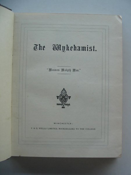 Photo of THE WYKEHAMIST published by P. & G. Wells Ltd. (STOCK CODE: 577105)  for sale by Stella & Rose's Books