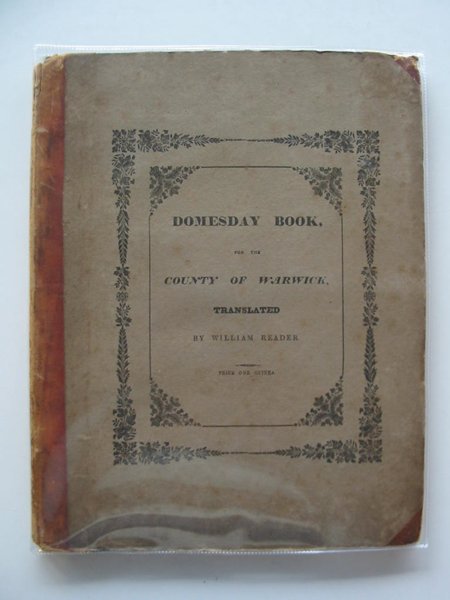 Photo of DOMESDAY BOOK FOR THE COUNTY OF WARWICK written by Reader, William published by W. Reader (STOCK CODE: 581994)  for sale by Stella & Rose's Books