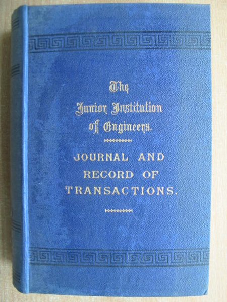Photo of THE JUNIOR INSTITUTION OF ENGINEERS RECORD OF TRANSACTIONS VOLUME XX- Stock Number: 592903