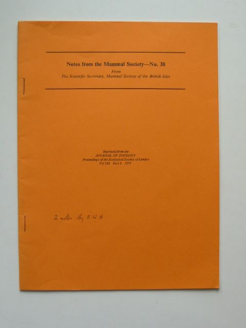 Photo of NOTES FROM THE MAMMAL SOCIETY No. 38- Stock Number: 596169