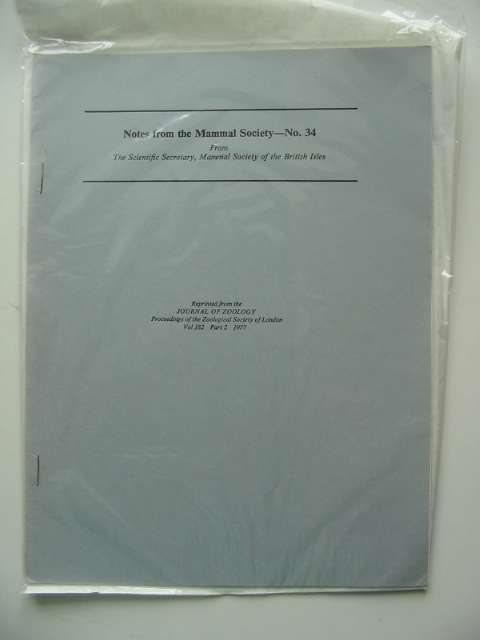Photo of NOTES FROM THE MAMMAL SOCIETY No. 34 published by Zoological Society Of London (STOCK CODE: 596172)  for sale by Stella & Rose's Books