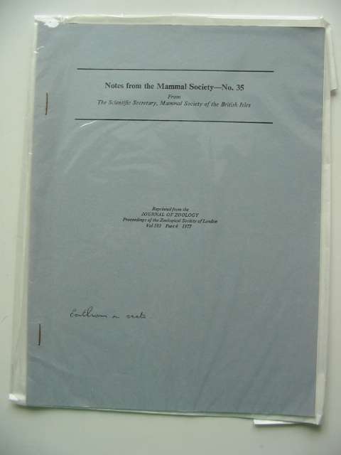 Photo of NOTES FROM THE MAMMAL SOCIETY No. 35- Stock Number: 596173