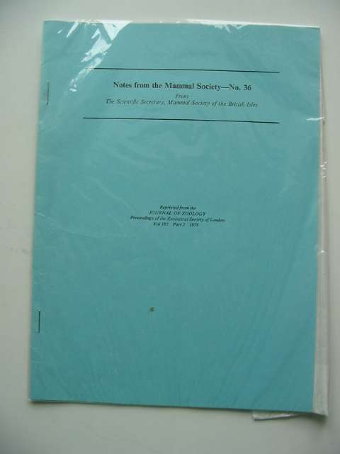 Photo of NOTES FROM THE MAMMAL SOCIETY No. 36- Stock Number: 596174