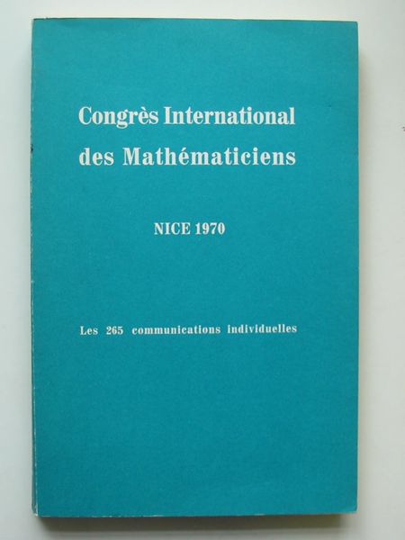 Photo of CONGRES INTERNATIONAL DES MATHEMATICIENS published by Gauthier-Villars (STOCK CODE: 627851)  for sale by Stella & Rose's Books