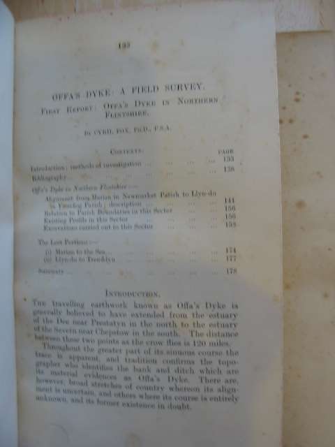 Photo of OFFA'S DYKE A FIELD SURVEY (EXTRACTS FROM ARCHAEOLOGIA CAMBRENSIS) written by Fox, Cyril published by Archaeologia Cambrensis (STOCK CODE: 667009)  for sale by Stella & Rose's Books