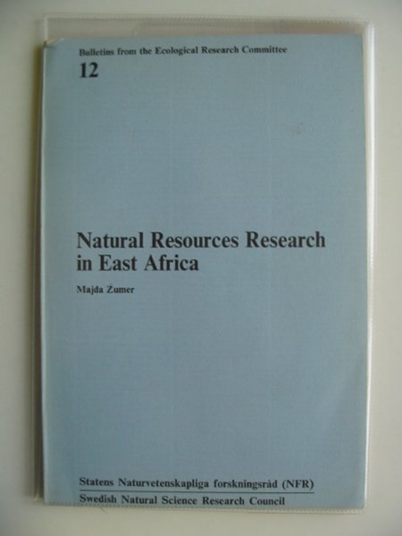 Photo of NATURAL RESOURCES RESEARCH IN EAST AFRICA written by Zumer, Majda published by Swedish Natural Science Research Council (STOCK CODE: 695078)  for sale by Stella & Rose's Books