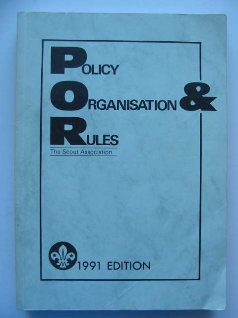 Photo of THE POLICY, ORGANISATION AND RULES OF THE SCOUT ASSOCIATION 1991- Stock Number: 696001