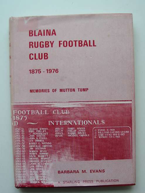 Photo of BLAINA RUGBY FOOTBALL CLUB 1875-1976 written by Evans, Barbara M. published by The Starling Press (STOCK CODE: 814268)  for sale by Stella & Rose's Books