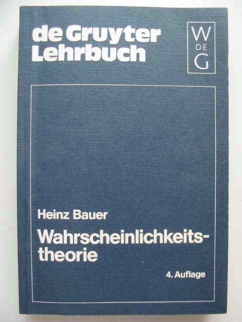 Photo of WAHRSCHEINLICHKEITSTHEORIE written by Bauer, Heinz published by Walter De Gruyter (STOCK CODE: 816251)  for sale by Stella & Rose's Books