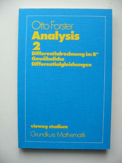 Photo of ANALYSIS 2 written by Forster, Otto published by Friedrich Vieweg (STOCK CODE: 817409)  for sale by Stella & Rose's Books