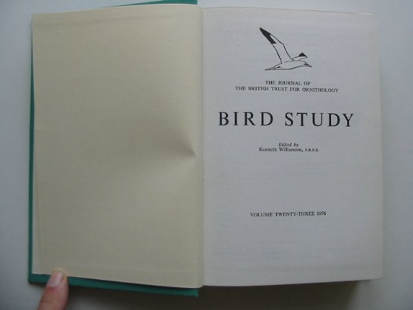 Photo of BIRD STUDY VOLS. 23-24 written by Williamson, Kenneth published by British Trust for Ornithology (STOCK CODE: 818241)  for sale by Stella & Rose's Books