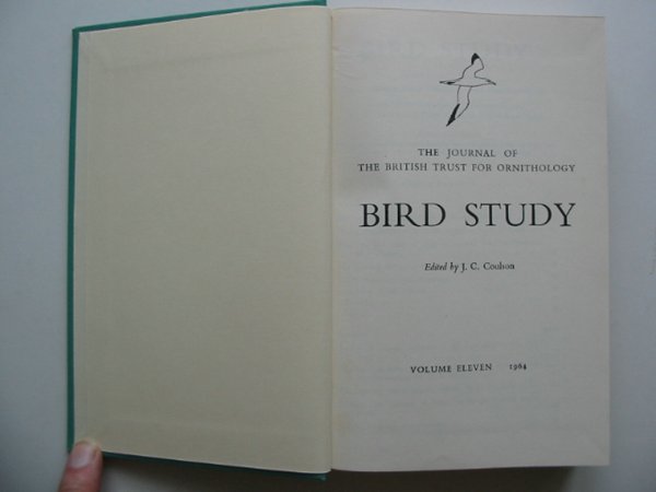 Photo of BIRD STUDY VOLS. 11-12 written by Coulson, J.C. published by British Trust for Ornithology (STOCK CODE: 818247)  for sale by Stella & Rose's Books
