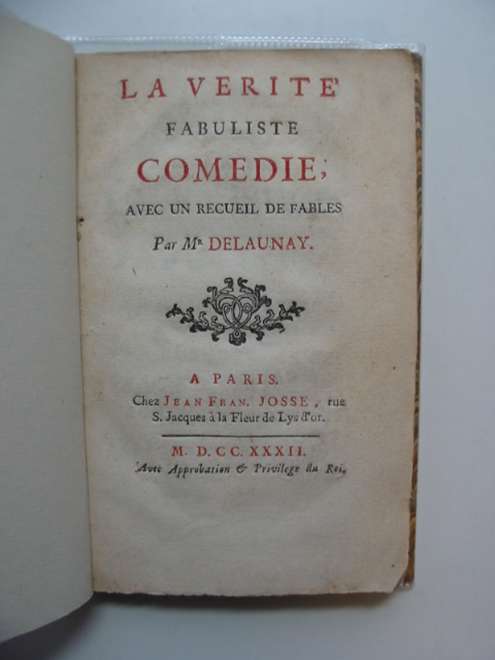 Photo of LA VERITE FABULISTE COMEDIE AVEC UN RECUEIL DE FABLES written by Delauney, Mr. published by Jean Fran. Josse (STOCK CODE: 985155)  for sale by Stella & Rose's Books