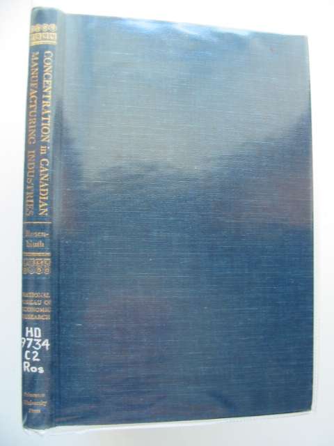 Photo of CONCENTRATION IN CANADIAN MANUFACTURING INDUSTRIES- Stock Number: 989886