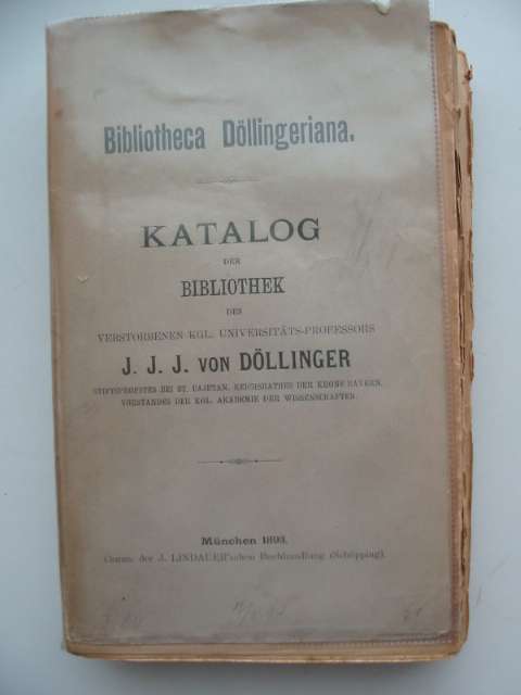 Photo of BIBLIOTHECA DOLLINGERIANA written by Von Dollinger, J.J.J. published by J. Lindauer (STOCK CODE: 990294)  for sale by Stella & Rose's Books